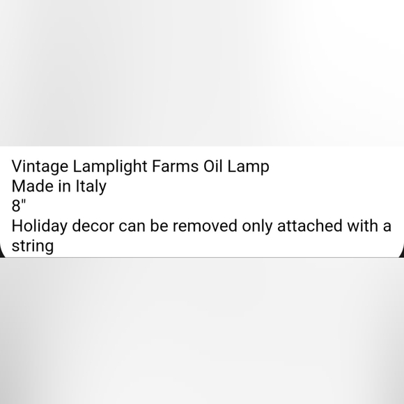 Vintage Oil Lamp Made in Italy 🇮🇹 Lamplight Farms - Picture 7 of 7
